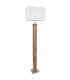 Gump Floor Lamp with Shade Wood Look Light 1x E27-2