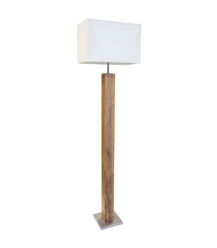 Gump Floor Lamp with Shade Wood Look Light 1x E27-2