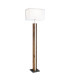 Forest Floor Lamp with Shade Wood Look Dark 1x E27 Dimmable-1