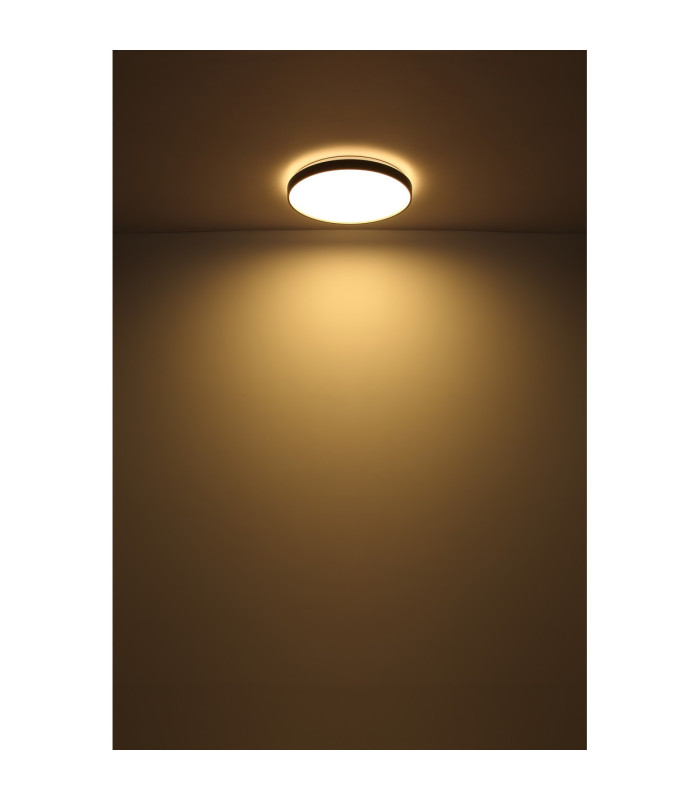 Eclypse Flush Ceiling Light Black LED 3000K-4
