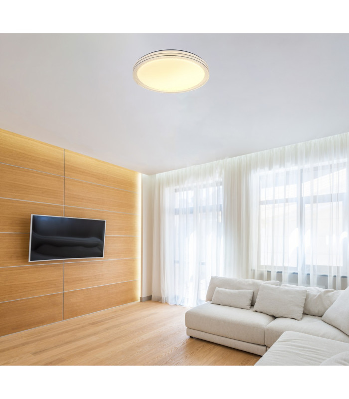 Veleno Flush Ceiling Light White LED 3000K-7