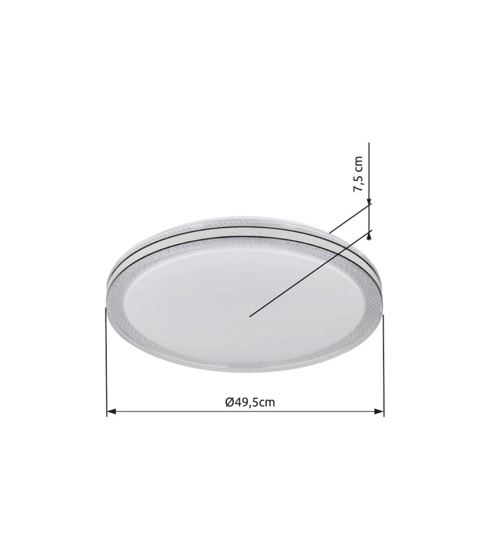 Veleno Flush Ceiling Light White LED 3000K-8