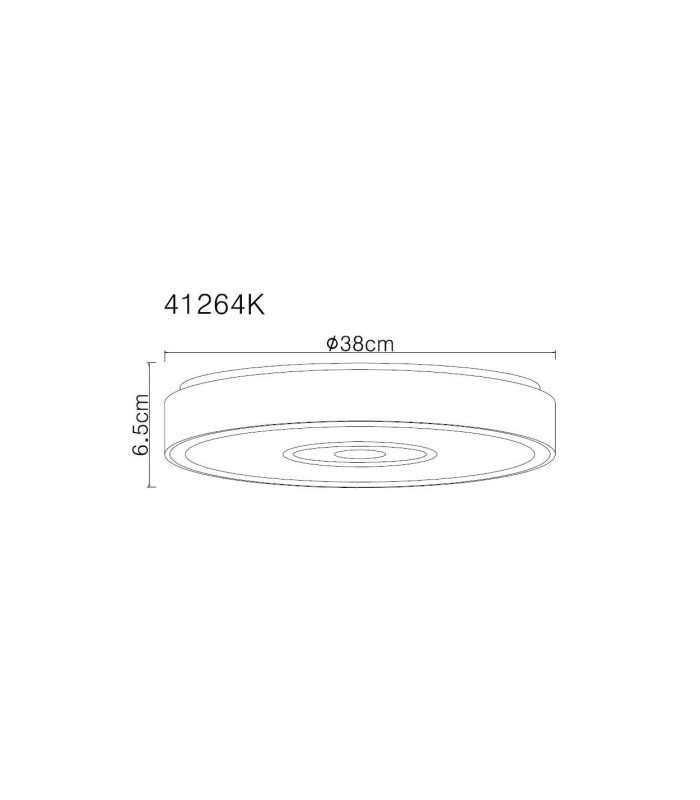 Astania Decorative Flush Ceiling Light White LED 4000K-8