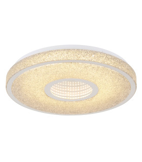 Astania Decorative Flush Ceiling Light White Center Tunnel Effect Crystal Sand LED 3000K-1