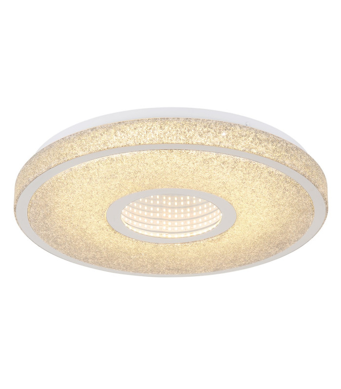 Astania Decorative Flush Ceiling Light White Center Tunnel Effect Crystal Sand LED 3000K-1