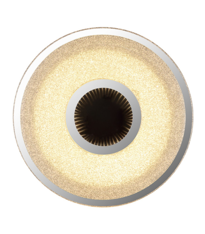 Astania Decorative Flush Ceiling Light White Center Tunnel Effect Crystal Sand LED 3000K-3