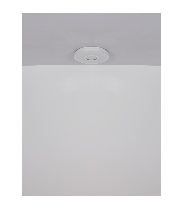 Astania Decorative Flush Ceiling Light White Center Tunnel Effect Crystal Sand LED 3000K-8