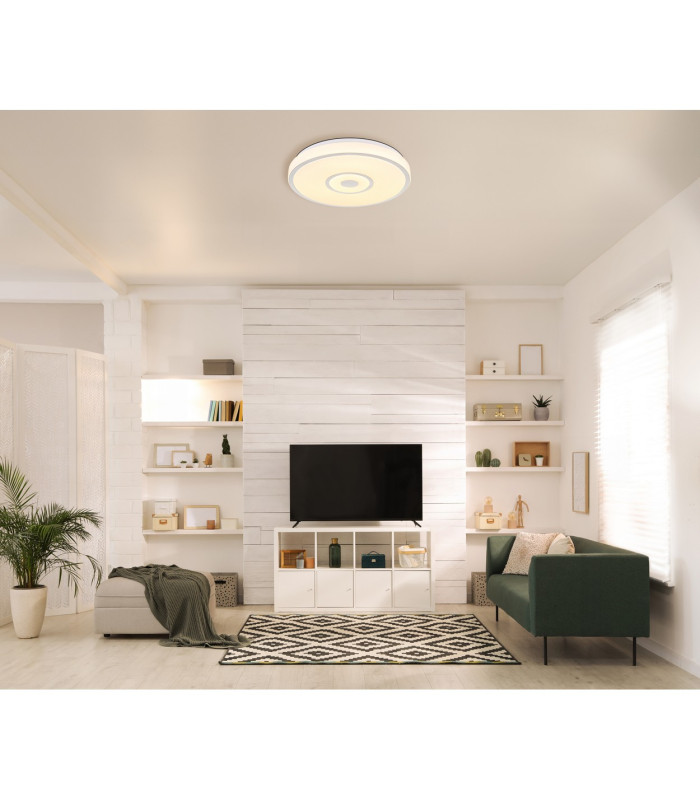 Astania Decorative Flush Ceiling Light White LED 3000K-7