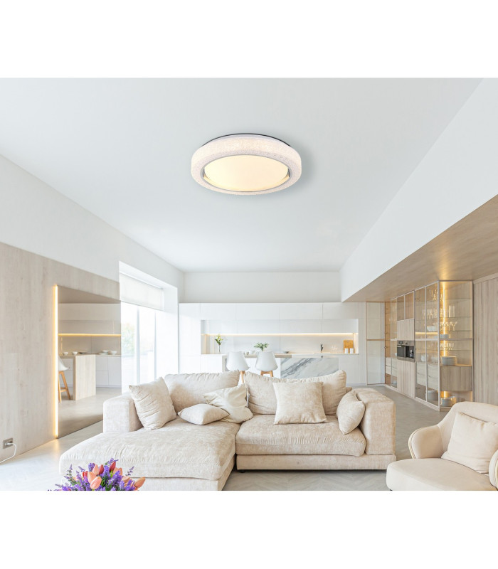 Liami Decorative Flush Ceiling Light White LED 2700-6500K-7