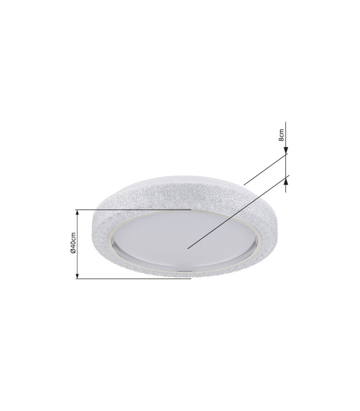 Liami Decorative Flush Ceiling Light White LED 3000K-10