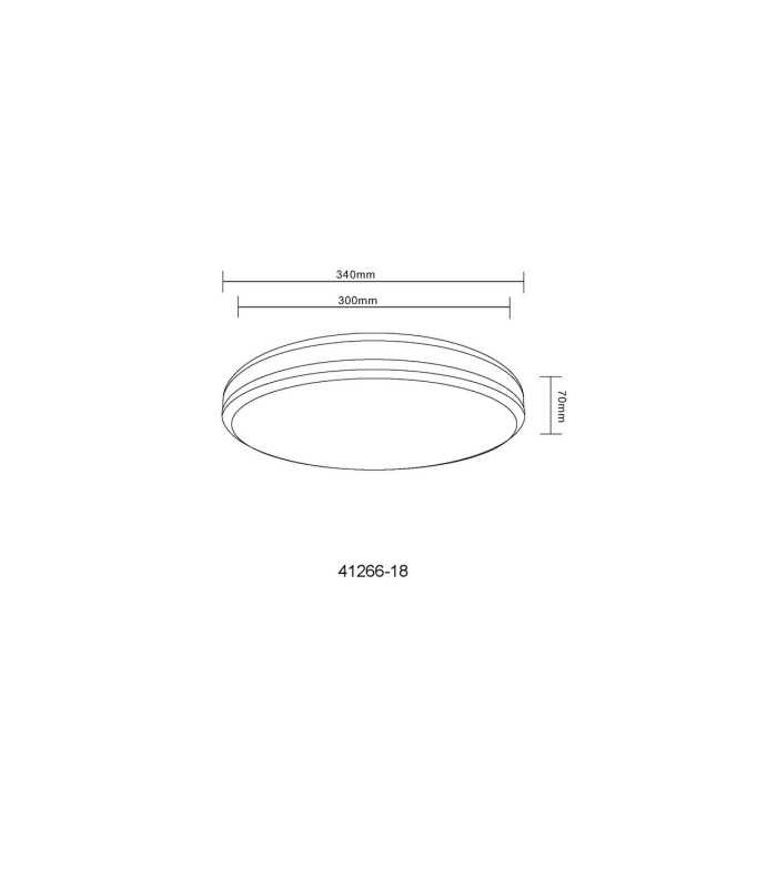 Betha Flush Ceiling Light White LED Dimmable 2700-6000K Remote Control-17