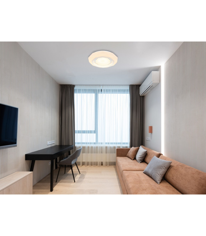 Hokki Flush Ceiling Light White Matt LED Dimmable 2700-6500K Remote Control-7
