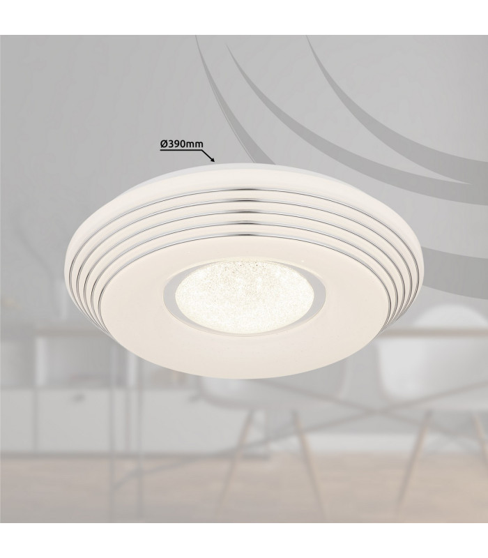 Pillo Decorative Flush Ceiling Light White LED Dimmable 2700-6500K Remote Control-9