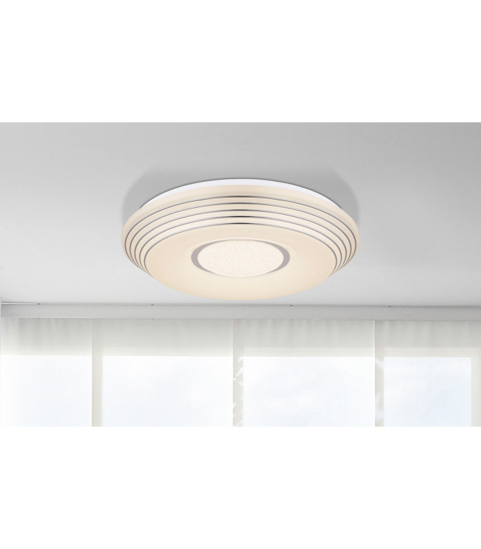 Pillo Decorative Flush Ceiling Light White LED Dimmable 3000-6000K Remote Control-8