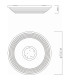 Pillo Decorative Flush Ceiling Light White LED Dimmable 3000-6000K Remote Control-9