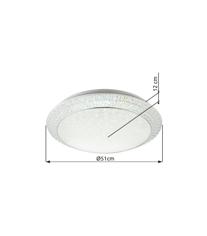 Ronja Decorative Flush Ceiling Light White LED Dimmable 3000-6000K Remote Control-7
