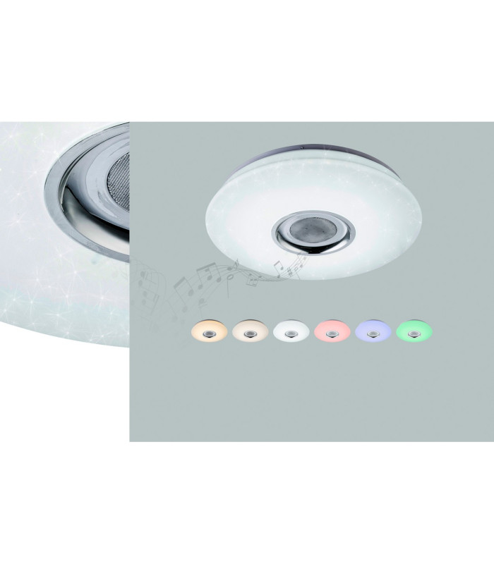 Nicole Decorative Flush Ceiling Light White LED Dimmable 2700-6500K Remote Control-9
