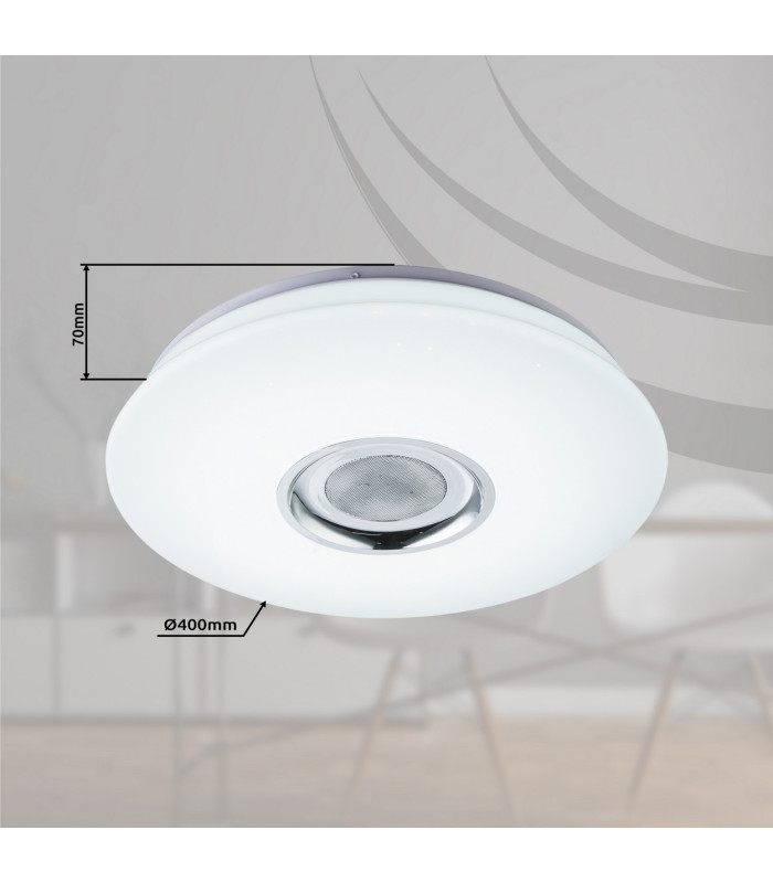 Nicole Decorative Flush Ceiling Light White LED Dimmable 2700-6500K Remote Control-14