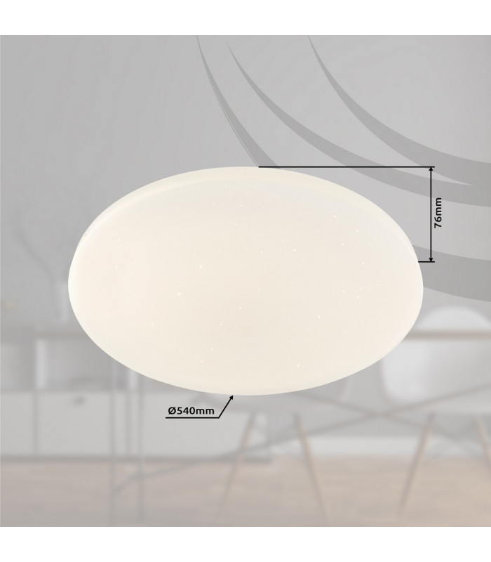Sajama I Decorative Flush Ceiling Light White LED Dimmable 3000-6500K Remote Control Timer Tuya Smart-10