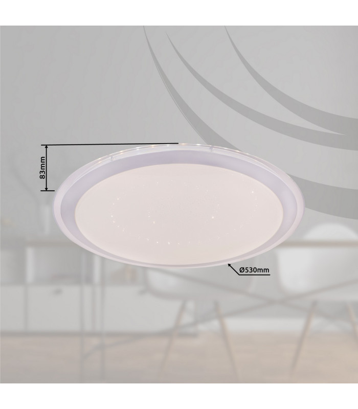 Carry Decorative Flush Ceiling Light White LED Dimmable 3000-6500K Remote Control Tuya Smart-15