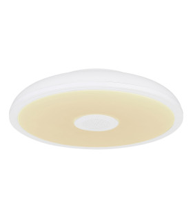 Raffy Decorative Flush Ceiling Light White IP44 1x RGB LED Dimmable 3000-6500K Remote Control-1