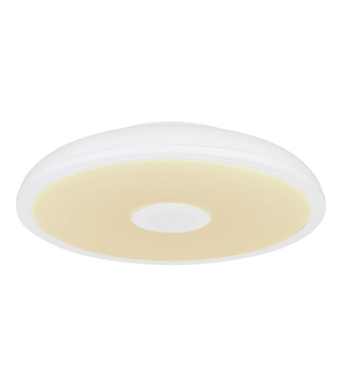 Raffy Decorative Flush Ceiling Light White IP44 1x RGB LED Dimmable 3000-6500K Remote Control-1