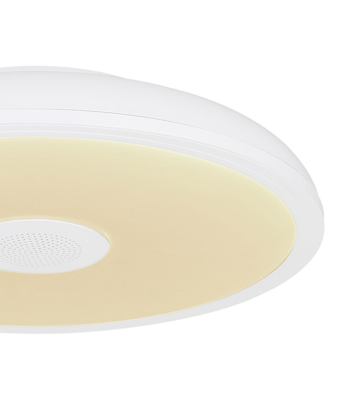 Raffy Decorative Flush Ceiling Light White IP44 1x RGB LED Dimmable 3000-6500K Remote Control-4