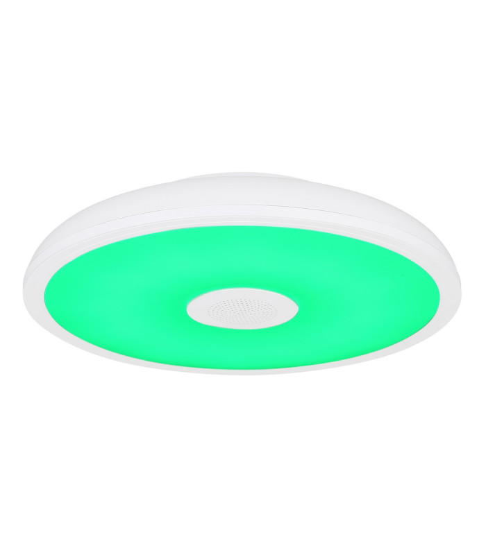 Raffy Decorative Flush Ceiling Light White IP44 1x RGB LED Dimmable 3000-6500K Remote Control-8