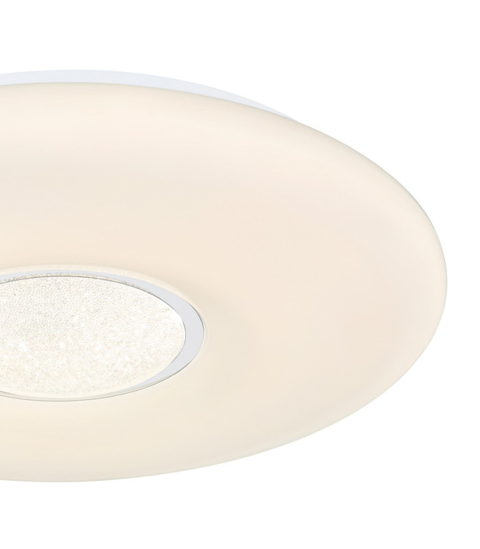 Sully Decorative Flush Ceiling Light White LED Dimmable 3000-6500K Remote Control-4