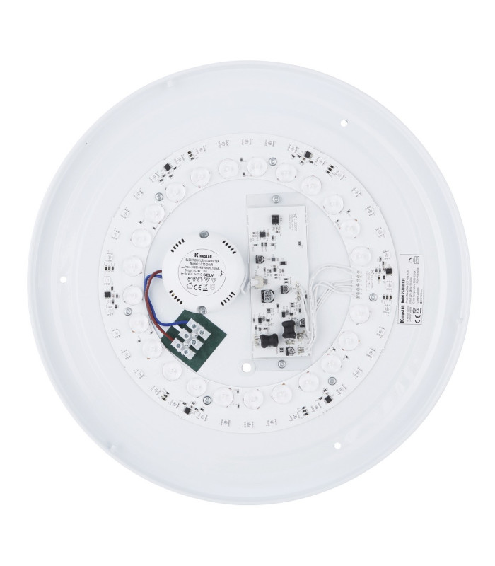 Sully Decorative Flush Ceiling Light White LED Dimmable 3000-6500K Remote Control-5