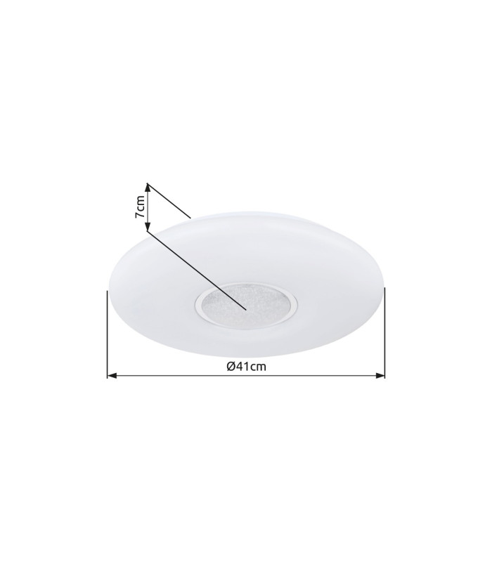 Sully Decorative Flush Ceiling Light White LED Dimmable 3000-6500K Remote Control-16