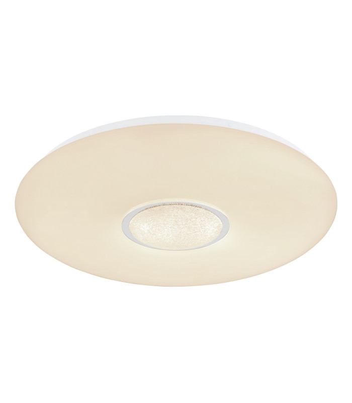Sully Decorative Flush Ceiling Light White 1x RGB LED Dimmable 3000-6500K Timer-1