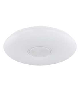 Sully Decorative Flush Ceiling Light White 1x RGB LED Dimmable 3000-6500K Timer-2