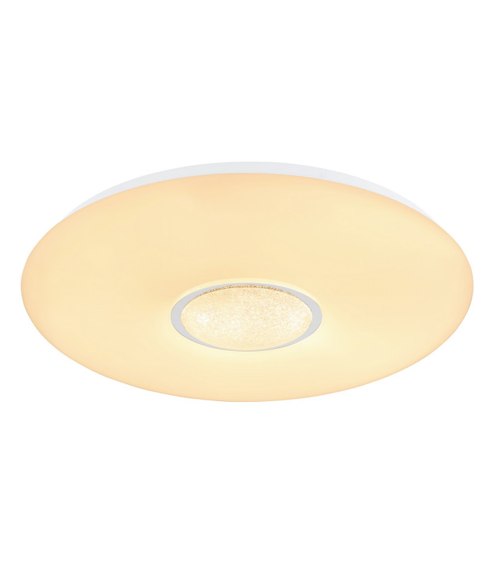Sully Decorative Flush Ceiling Light White 1x RGB LED Dimmable 3000-6500K Timer-6