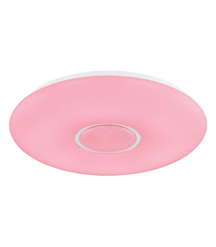 Sully Decorative Flush Ceiling Light White 1x RGB LED Dimmable 3000-6500K Timer-8