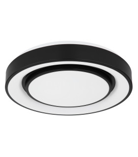 Sully Decorative Flush Ceiling Light Black LED Dimmable 3000-6500K Remote Control-2