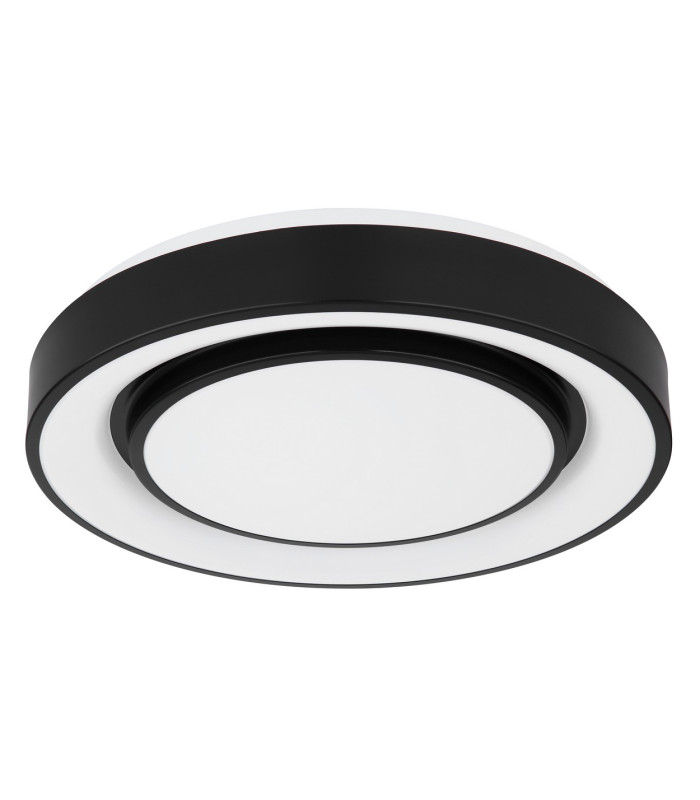 Sully Decorative Flush Ceiling Light Black LED Dimmable 3000-6500K Remote Control-2