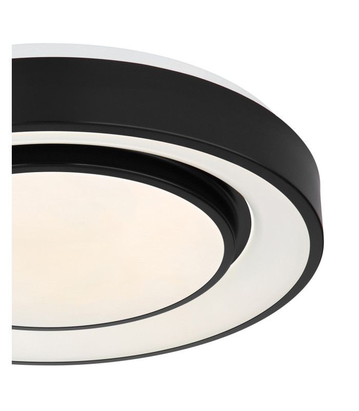 Sully Decorative Flush Ceiling Light Black LED Dimmable 3000-6500K Remote Control-4