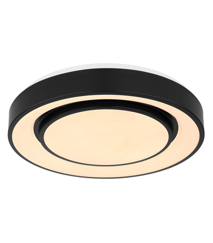 Sully Decorative Flush Ceiling Light Black LED Dimmable 3000-6500K Remote Control-6