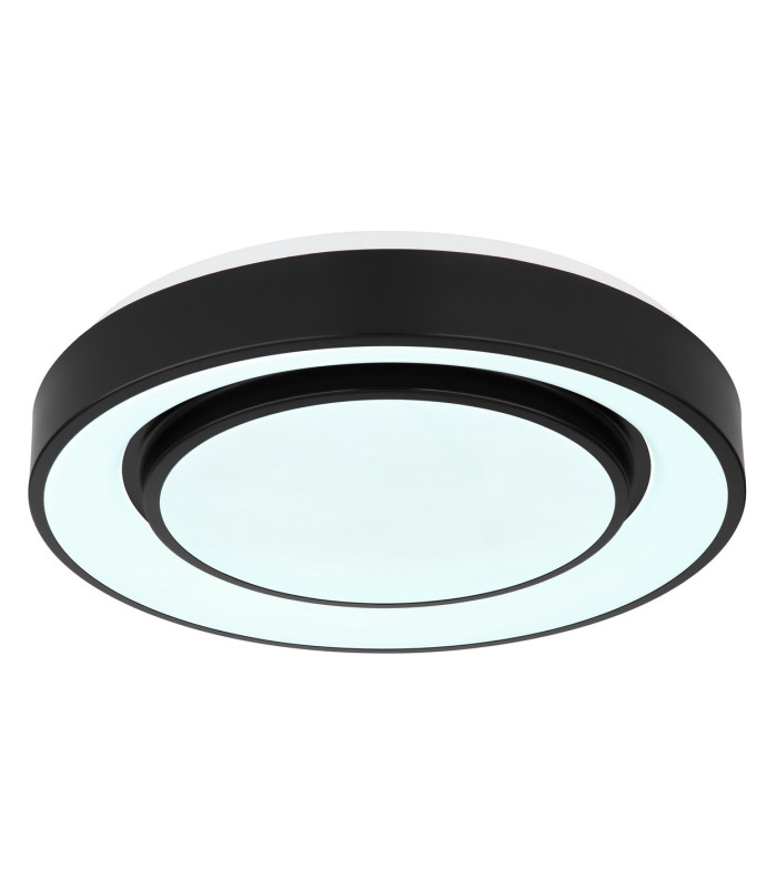 Sully Decorative Flush Ceiling Light Black LED Dimmable 3000-6500K Remote Control-7