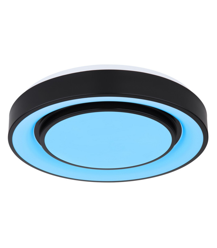 Sully Decorative Flush Ceiling Light Black LED Dimmable 3000-6500K Remote Control-8