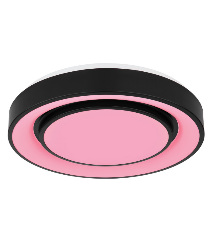 Sully Decorative Flush Ceiling Light Black LED Dimmable 3000-6500K Remote Control-9