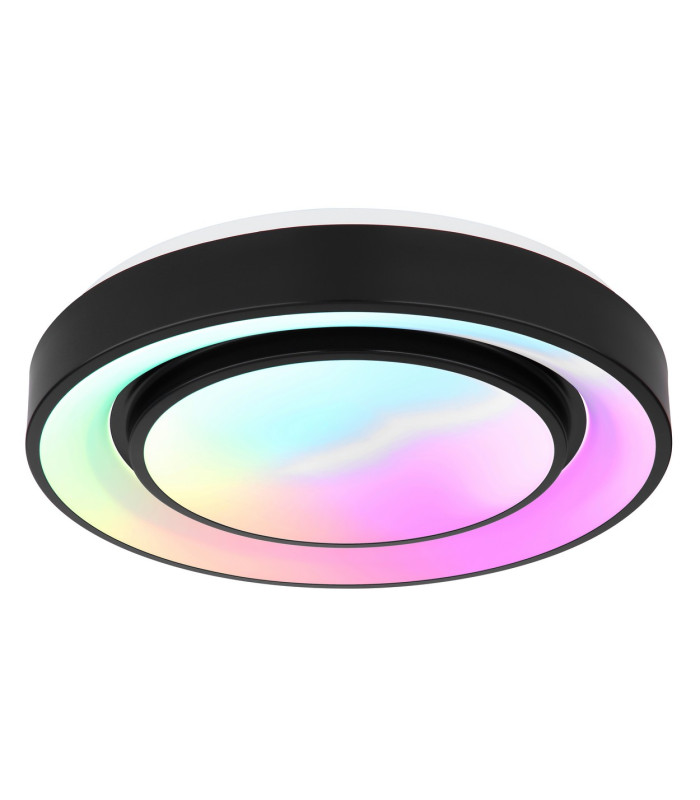 Sully Decorative Flush Ceiling Light Black LED Dimmable 3000-6500K Remote Control-11