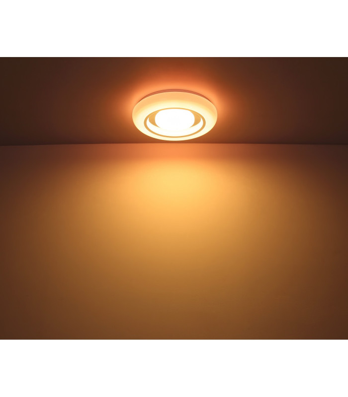 Burro Decorative Flush Ceiling Light White LED Dimmable 2700-6500K Remote Control-14