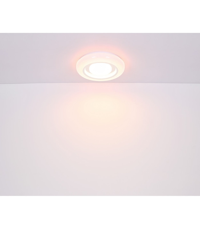 Burro Decorative Flush Ceiling Light White LED Dimmable 2700-6500K Remote Control-15