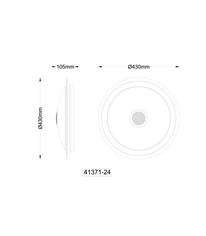 Dunny Decorative Flush Ceiling Light White LED Dimmable 2700-6500K Remote Control-13