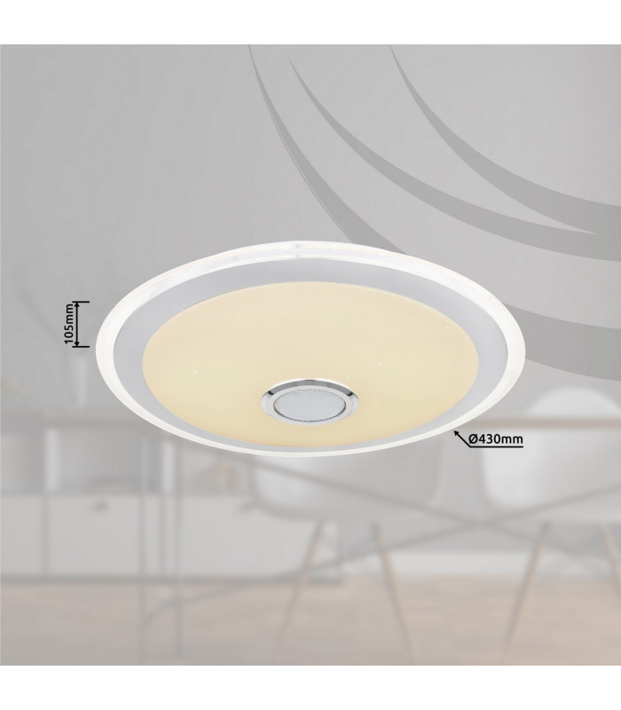Dunny Decorative Flush Ceiling Light White LED Dimmable 2700-6500K Remote Control-14