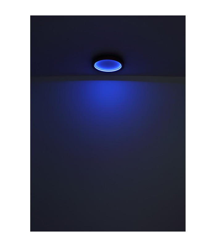 Branza Decorative Flush Ceiling Light Matt Black LED Dimmable 2700-6000K Remote Control-12