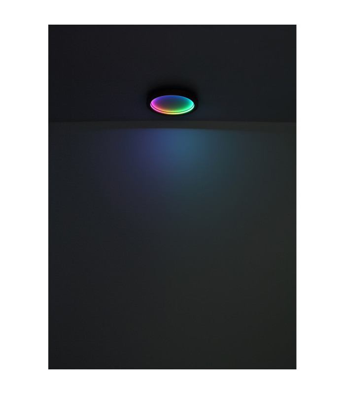 Branza Decorative Flush Ceiling Light Matt Black LED Dimmable 2700-6000K Remote Control-13