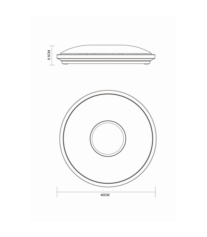 Connor 40cm Flush Ceiling Light White LED Dimmable 2700-6500K Remote Control Tuya Smart-8